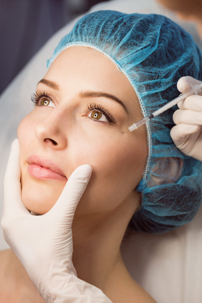 Female Patient Receiving Injection Her Face 683x1024